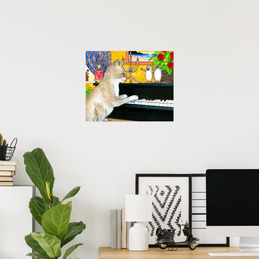 Kat 506 met piano poster (Thuiskantoor)