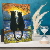 Kat 582 zwarte katten fotoplaat (Zijkant)