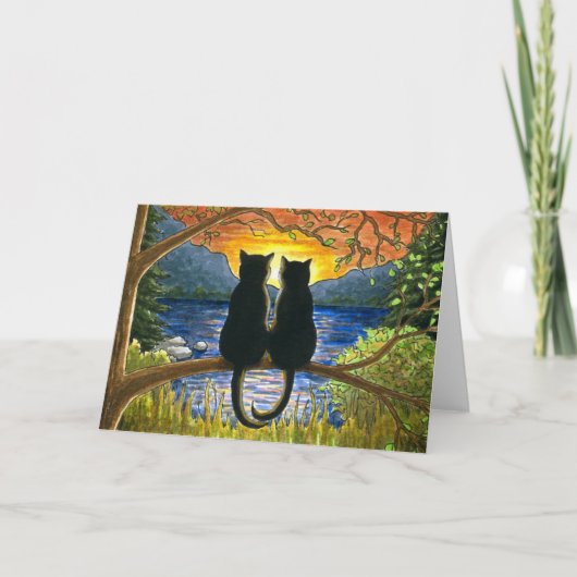 Kat 582 zwarte katten kaart (Voorkant)