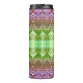 Kat 5 uit brons en groen leder thermosbeker (Achterkant)