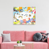Kat 601 grappige katten in bad canvas afdruk (Insitu (Woonkamer))