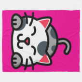 Kat 60x80 fleece deken (Voorkant (Horizontaal))