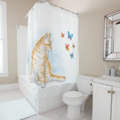 Kat 616-vlinder douchegordijn (In situ)