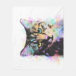 Kat 618 wit fleece deken