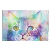 kat 663 meerkleurige kat kussensloop (Achterkant)