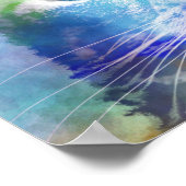 kat 663 meerkleurige kat poster (Hoek)