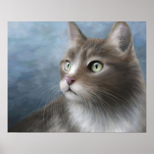 Kat 682 blauw poster (Voorkant)