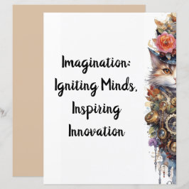 Kat 6 Kitten en hoge hoed waterverf