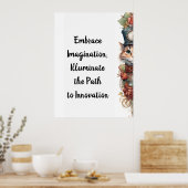 Kat 7 Kerstvakantie kitten Poster (Keuken)