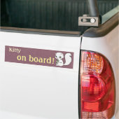 Kat aan boord Bumpersticker (Op Truck)