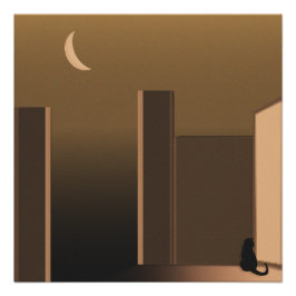 Kat aan de deur perfect poster