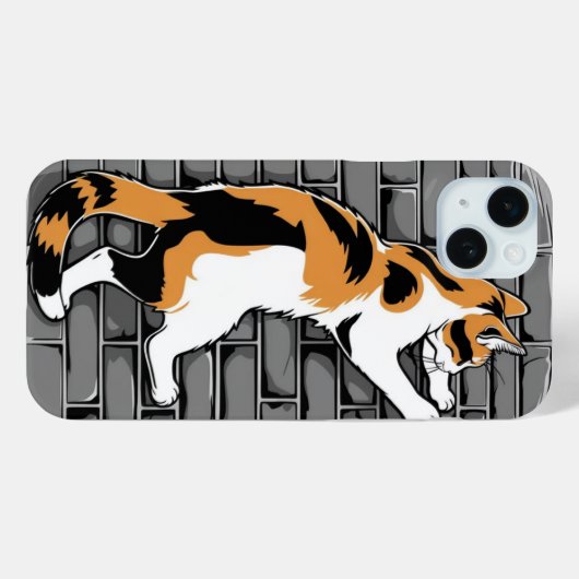 Kat aan de muur Case-Mate iPhone case (Achterkant (horizontaal))