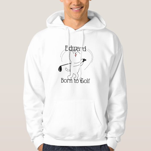 Kat aan Golf (lichte kleuren) Hoodie (Voorkant)