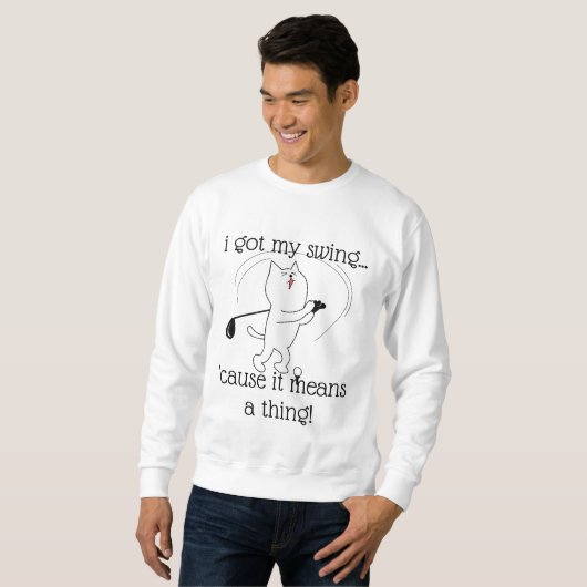 Kat aan Golf (lichte kleuren) Trui (Voorkant volledig)