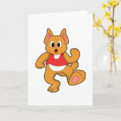 Kat aan het Rennen Kaart (Gele Bloem)