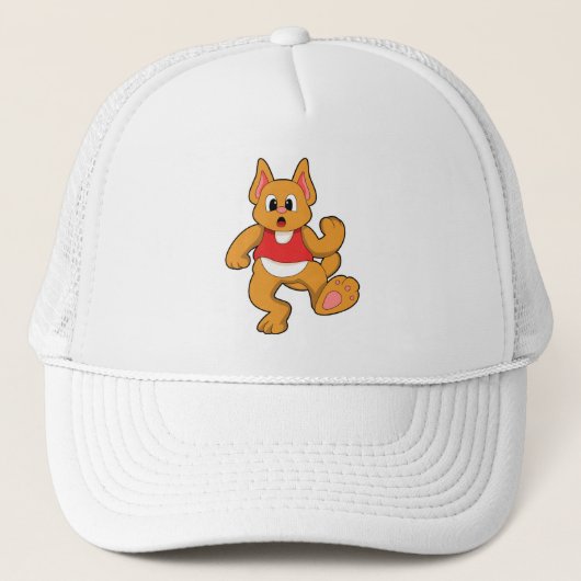 Kat aan het Rennen Trucker Pet (Voorkant)