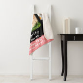 Kat Aangepast fotocollage Fed Borden Zwart Roze Sherpa Deken (In situ)