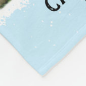 Kat Aangepast fotocollage Gladde Grenzen Wit Blauw Fleece Deken (Hoek)