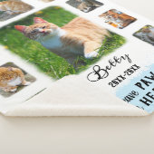 Kat Aangepast fotocollage Gladde Grenzen Wit Blauw Sherpa Deken (3/4)