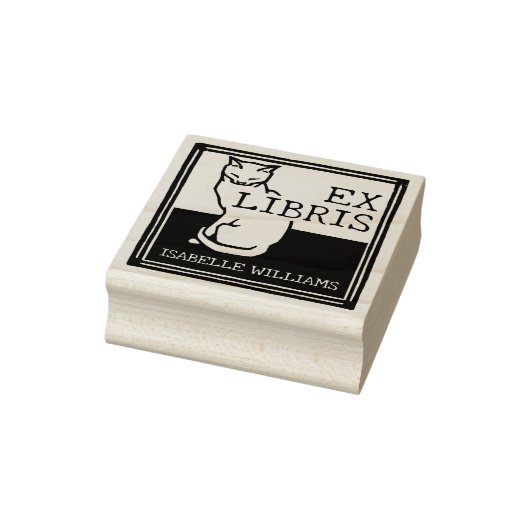 kat aangepaste boek ex libris rubberstempel (Stempel)