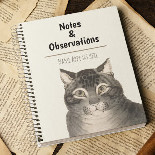 Kat - Aangepaste Currier & Ives Victoriaans Notitieboek