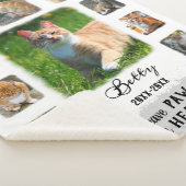 Kat Aangepaste foto Collage Faded Grenzen Wit grij Sherpa Deken (3/4)