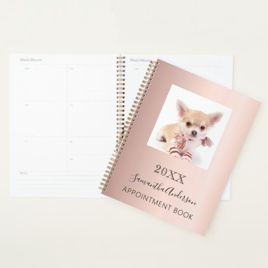 Kat aangepaste foto roos goud planner (Display)