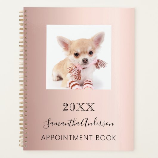 Kat aangepaste foto roos goud planner (Voorkant)