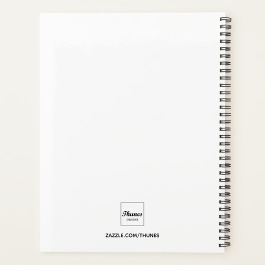 Kat aangepaste foto wit zwart planner (Achterkant)