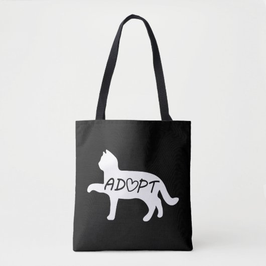 Kat aannemen tote bag (Voorkant)