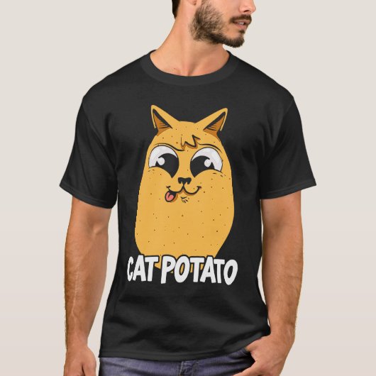 Kat Aardappel Kat Eigenaar Aardappel Frites Aardap T-shirt (Voorkant)