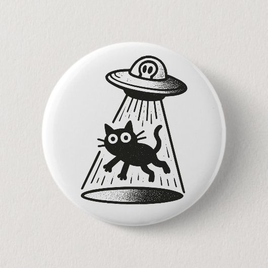 Kat Abductie Ronde Button 5,7 Cm (Voorkant)