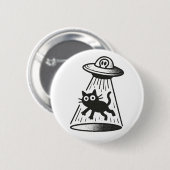 Kat Abductie Ronde Button 5,7 Cm (Voorkant /achterkant)