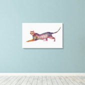 Kat abstract canvas afdruk (Insitu (Houten vloer))