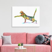 Kat Abstract Canvas Afdruk (Insitu (Woonkamer))