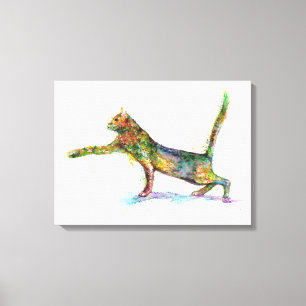 Kat Abstract Canvas Afdruk