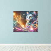 Kat Abstract Canvas Afdruk (Insitu (Houten vloer))