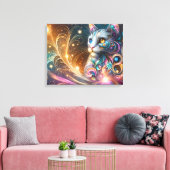 Kat Abstract Canvas Afdruk (Insitu (Woonkamer))