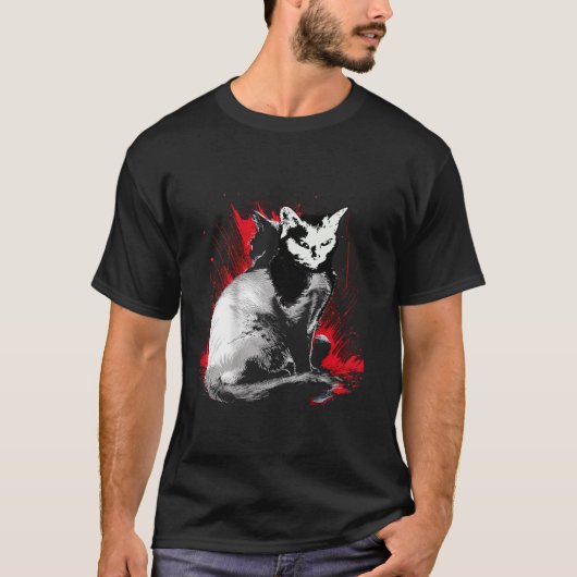 Kat Abstract De innerlijke zelven van de kat Dierl T-shirt (Voorkant)