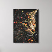 Kat abstract portret canvas afdruk (Voorkant)