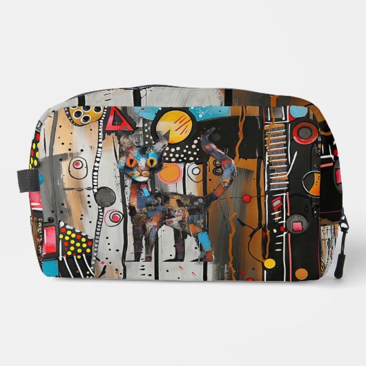 Kat Abstracte toilettas Toilettasje (Voorkant)