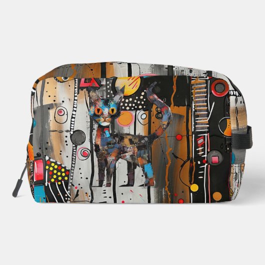 Kat Abstracte toilettas Toilettasje (Achterkant)