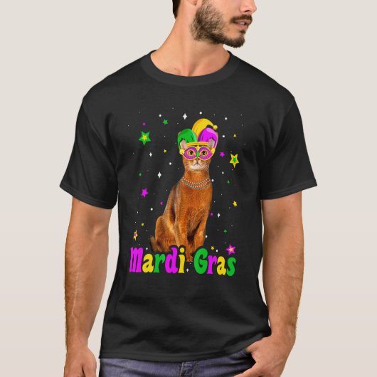 Kat Abyssinian Masker Carnaval Carnavals Dieren C T-shirt (Voorkant)