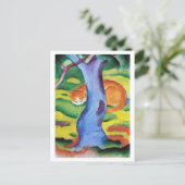 Kat achter een boom Franz Marc Briefkaart (Staand voorkant)