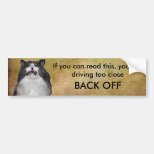 Kat achterkant Bumpersticker Sjabloon