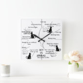 Kat-activiteitsklok voor katten CricketDiane Vierkante Klok (Huis)