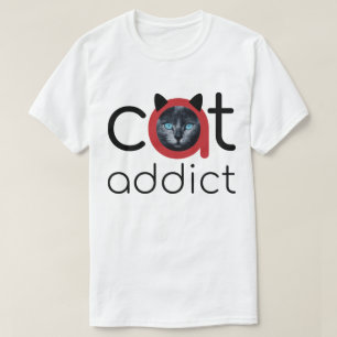 Kat Addicate Black Red Blue Eyes Artwork T-shirt