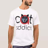 Kat Addicate Black Red Blue Eyes Artwork T-shirt (Voorkant)