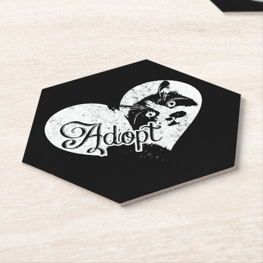 KAT ADOPTEREN KARTONNEN ONDERZETTERS (Schuin)