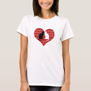 Kat adoptie en reddingshart t-shirt
